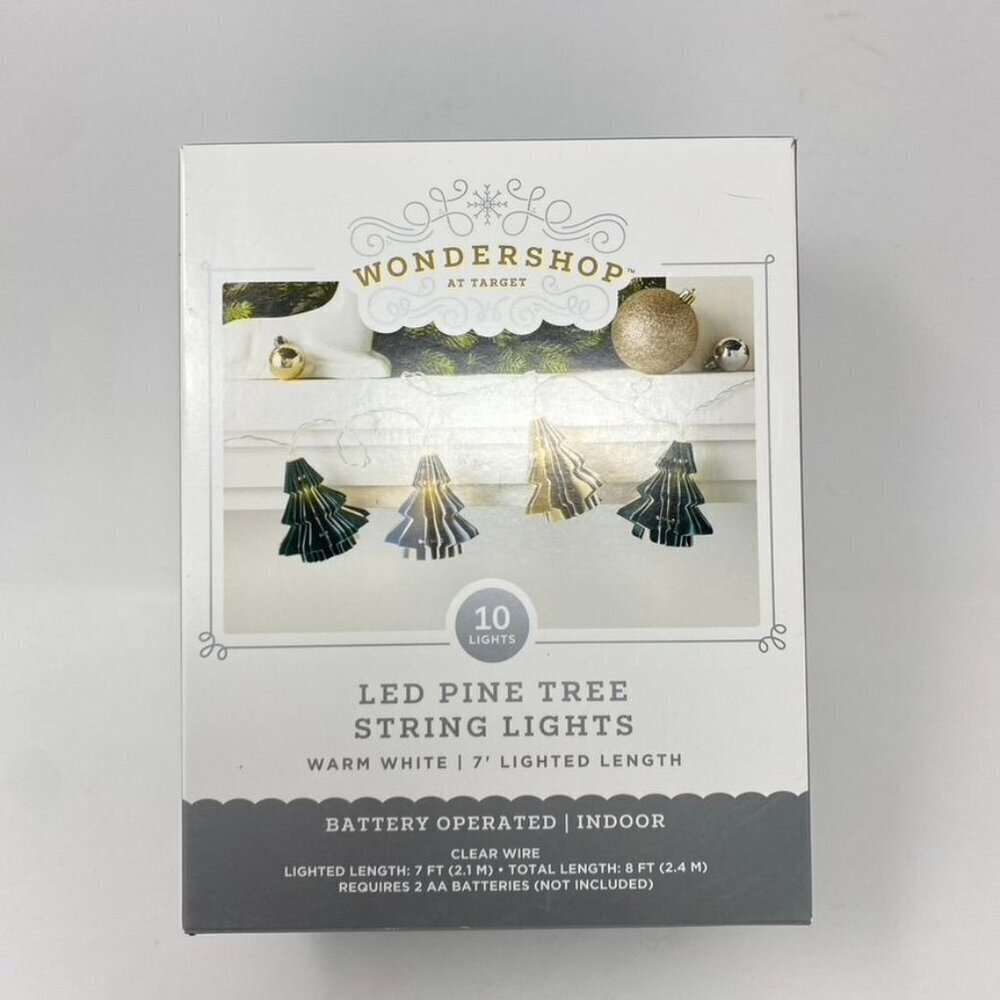 Target 8' Christmas Pine Tree 10 LED Battery Operated String Light  Wondershop™